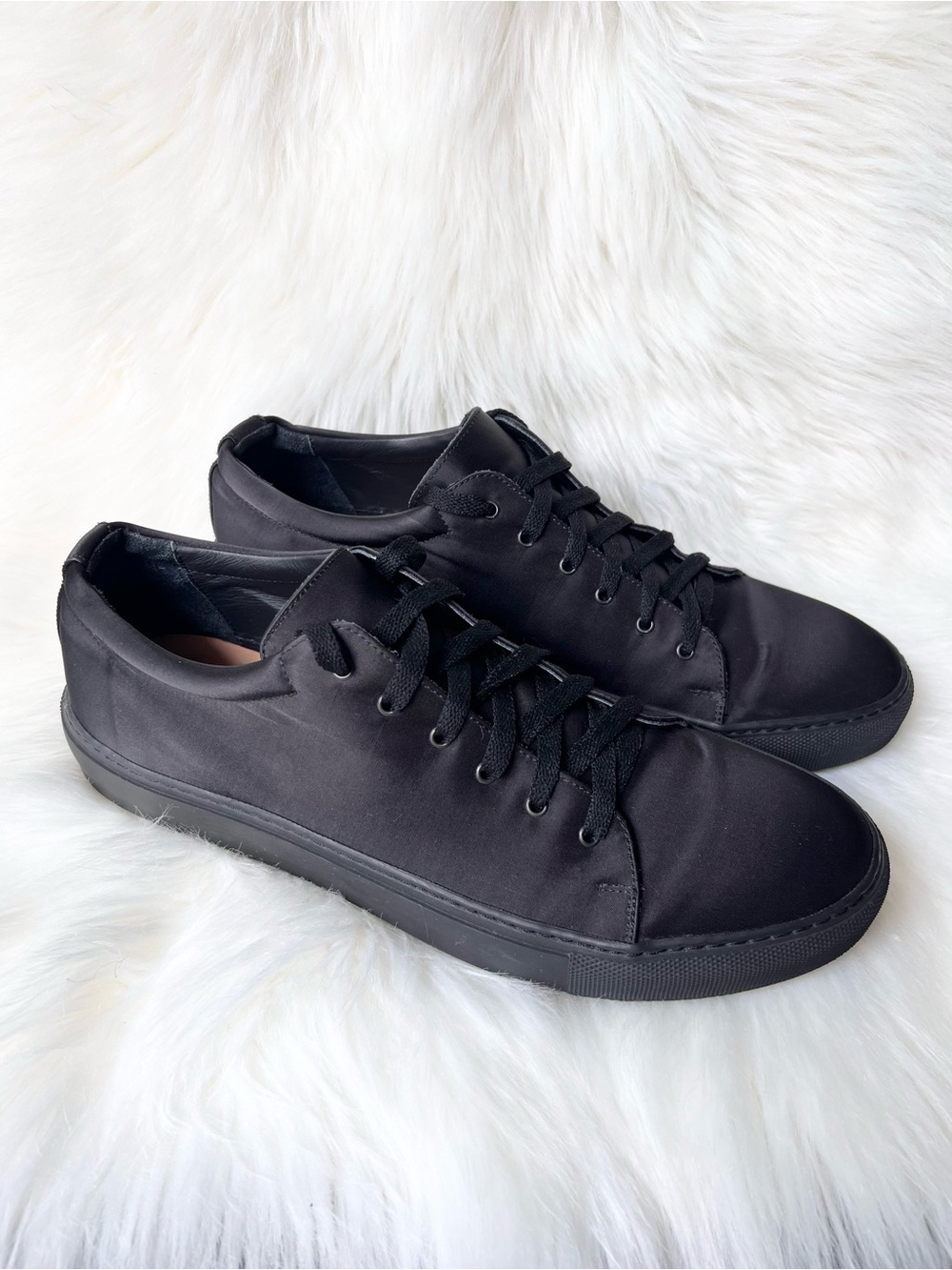 Acne Studios Mens Low Top Sneakers Sz 44 US Size 11 Satin Lace Up Casual Italy - Picture 13 of 15